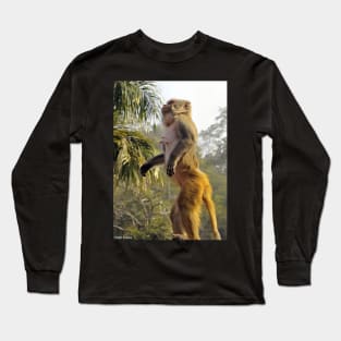 Cute Monkey Stand Up for your rights Long Sleeve T-Shirt